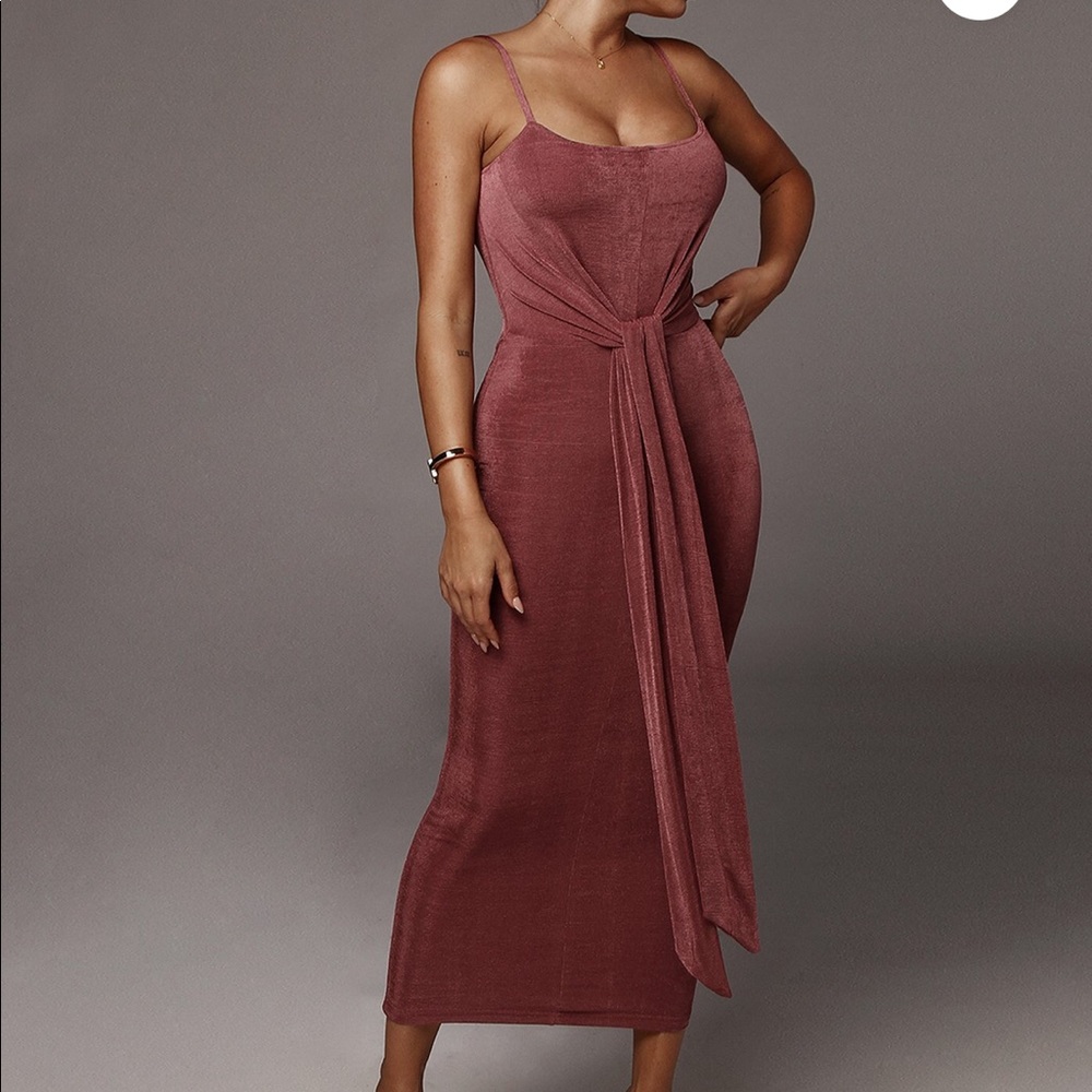 Violet front tie dress